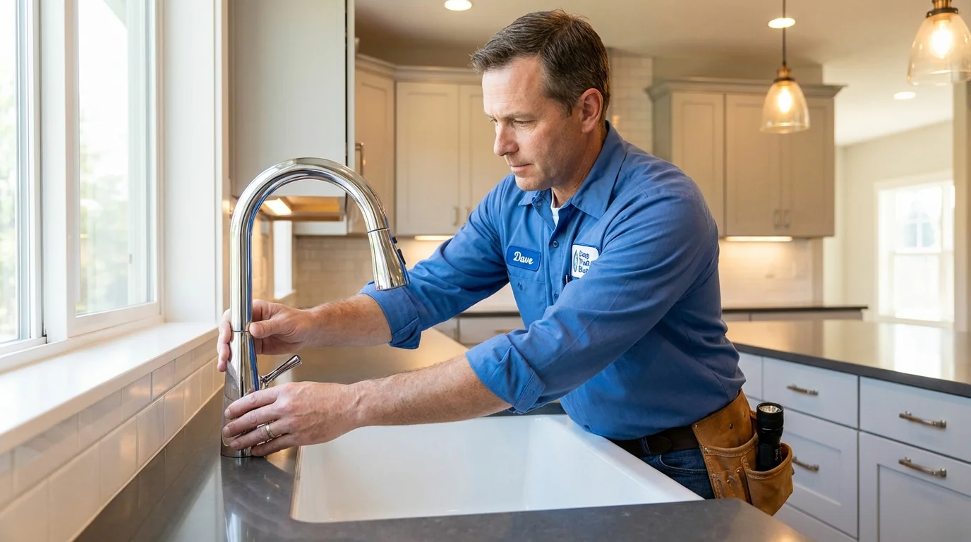 Kitchen faucet installation by Johns Plumbing LLC in West Richland