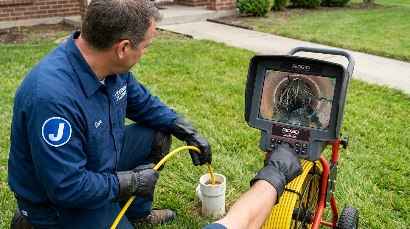 Sewer camera inspection being performed by Johns Plumbing LLC in West Richland